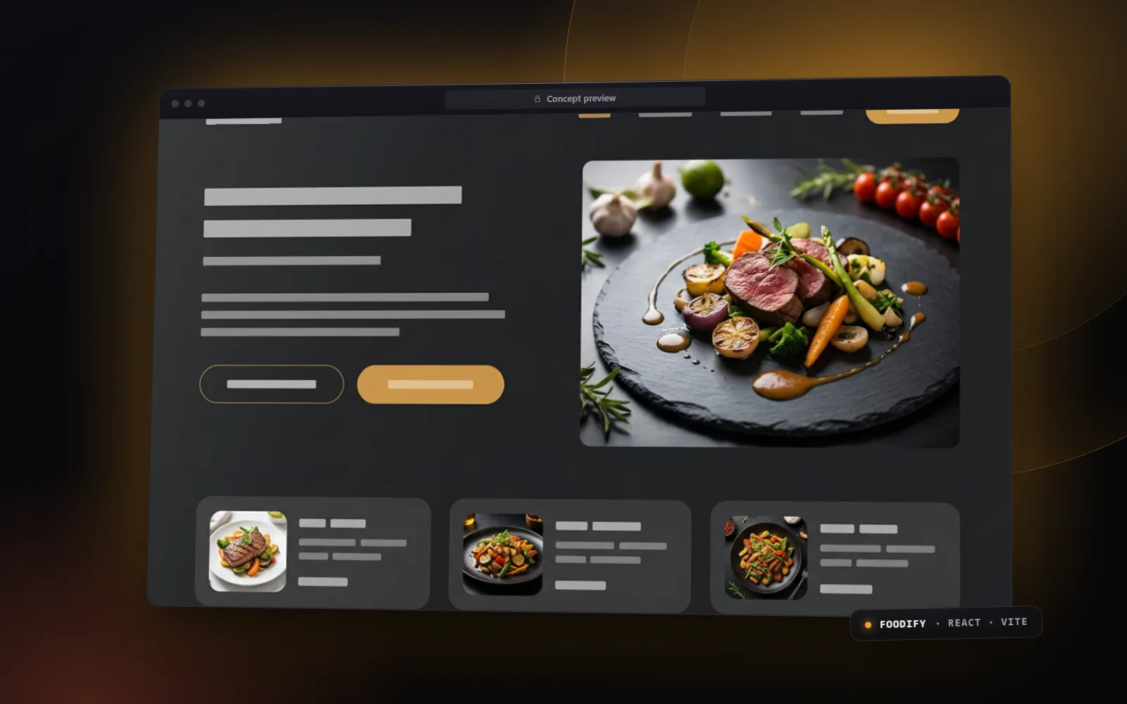Foodify — concept preview