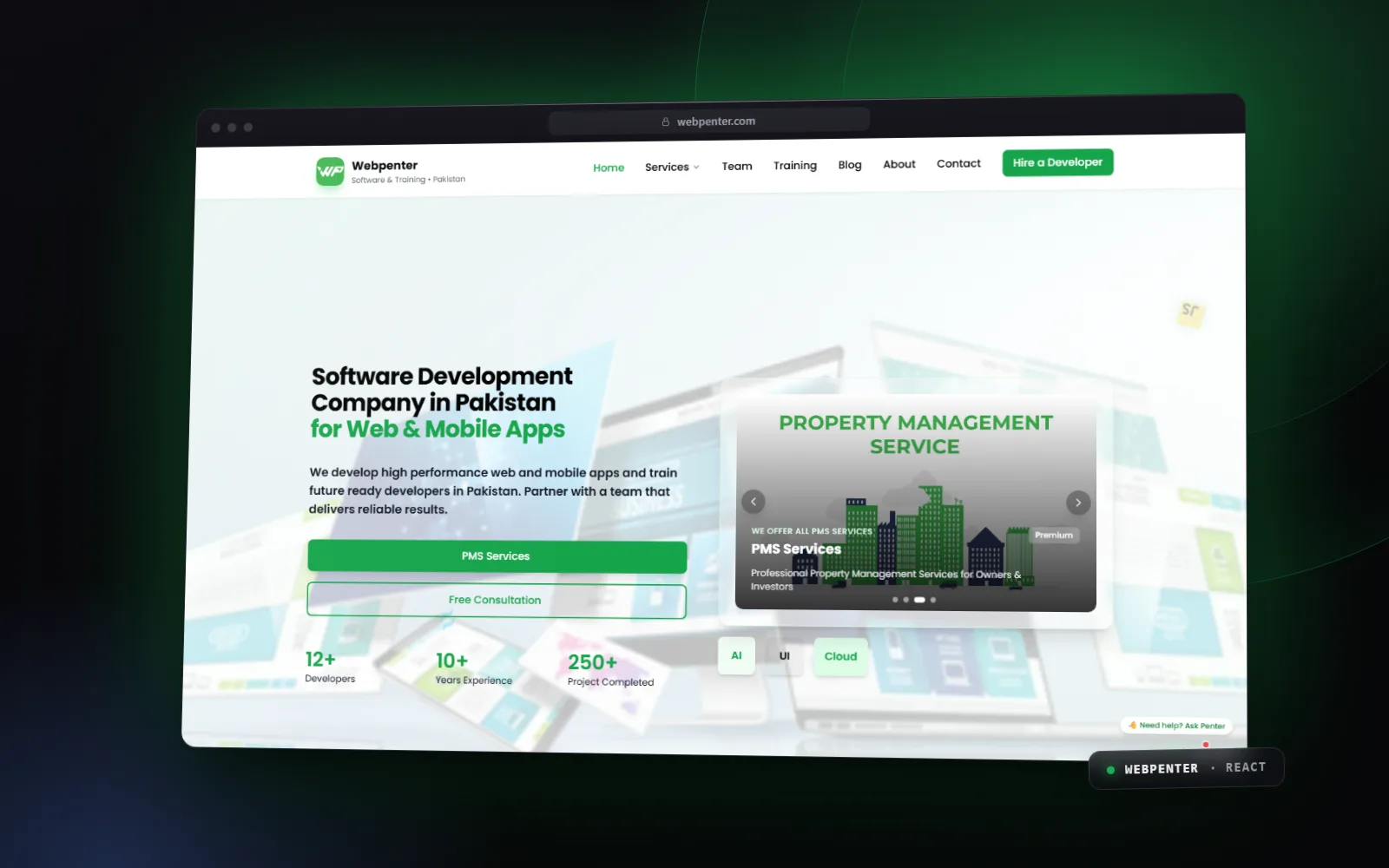 Webpenter IT Solutions — website screenshot